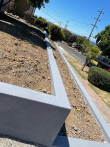 Retaining wall progress update from HT Paving and Sealcoating.