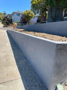 Construction of sturdy retaining walls by HT Paving and Sealcoating