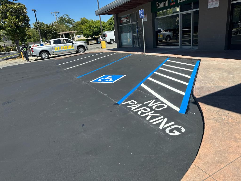 Line Striping on parking lots - Parking Lot Lines - Parking Lot Striping South San Francisco CA Parking Lot Striping Pacifica CA Parking Lot Striping Daly City CA - Parking Lot Sealing and Striping