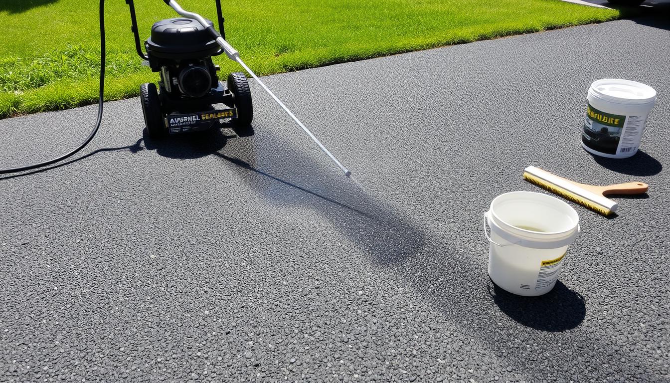 How do I prepare my asphalt for sealing?