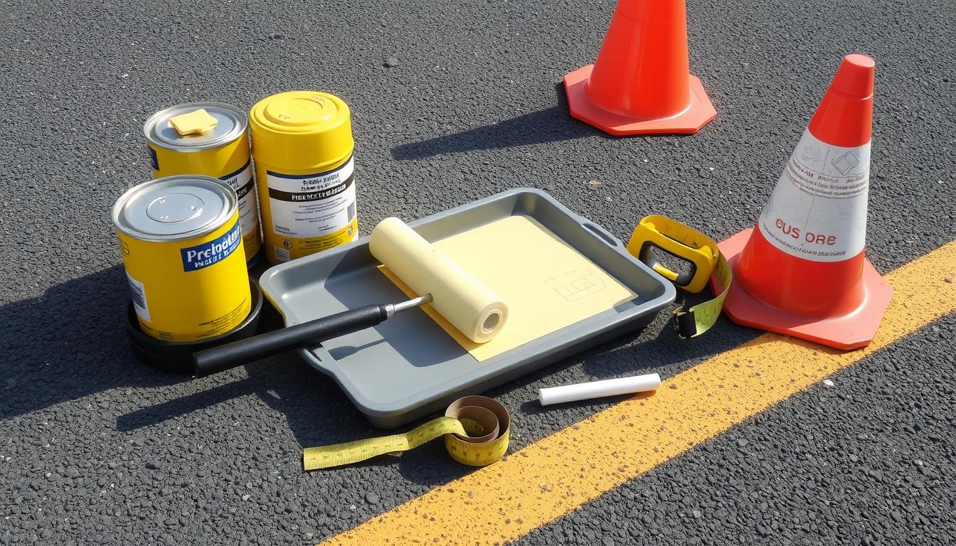 asphalt parking lot striping materials - What Materials Are Used for Parking Space Striping?