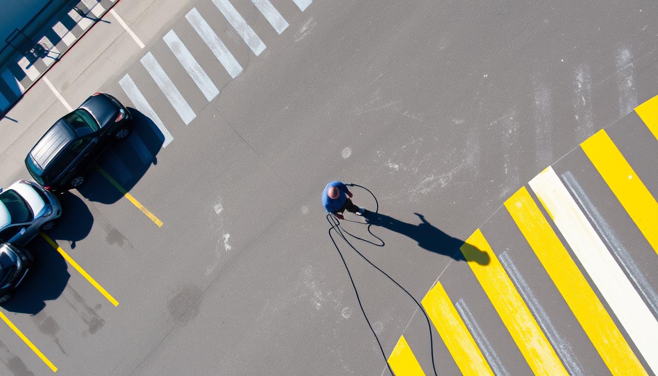 maintaining parking lot markings