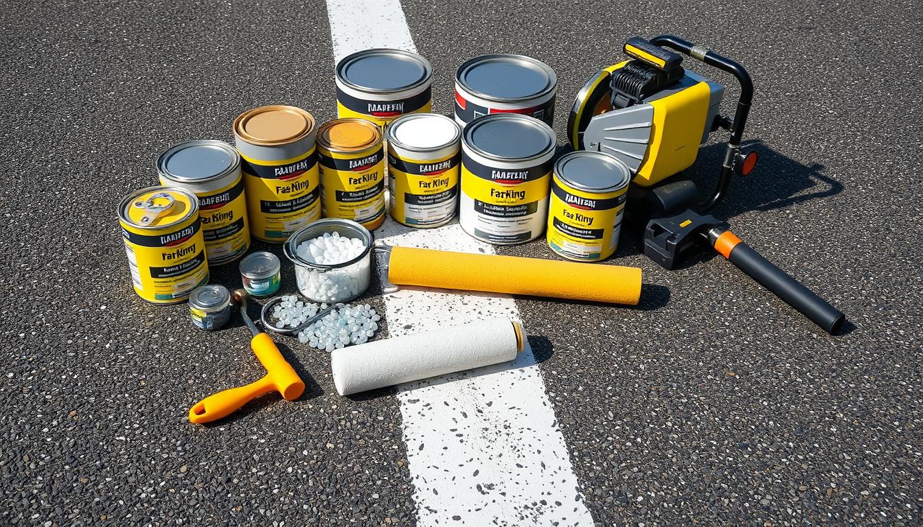 parking lot striping materials - What Materials Are Used for Parking Space Striping?