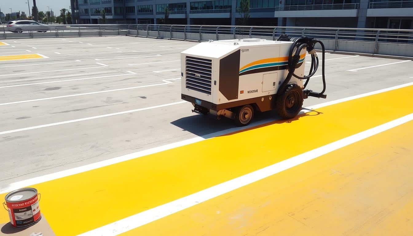 striping machines - How Do I Maintain Freshly Painted Parking Lot Lines?