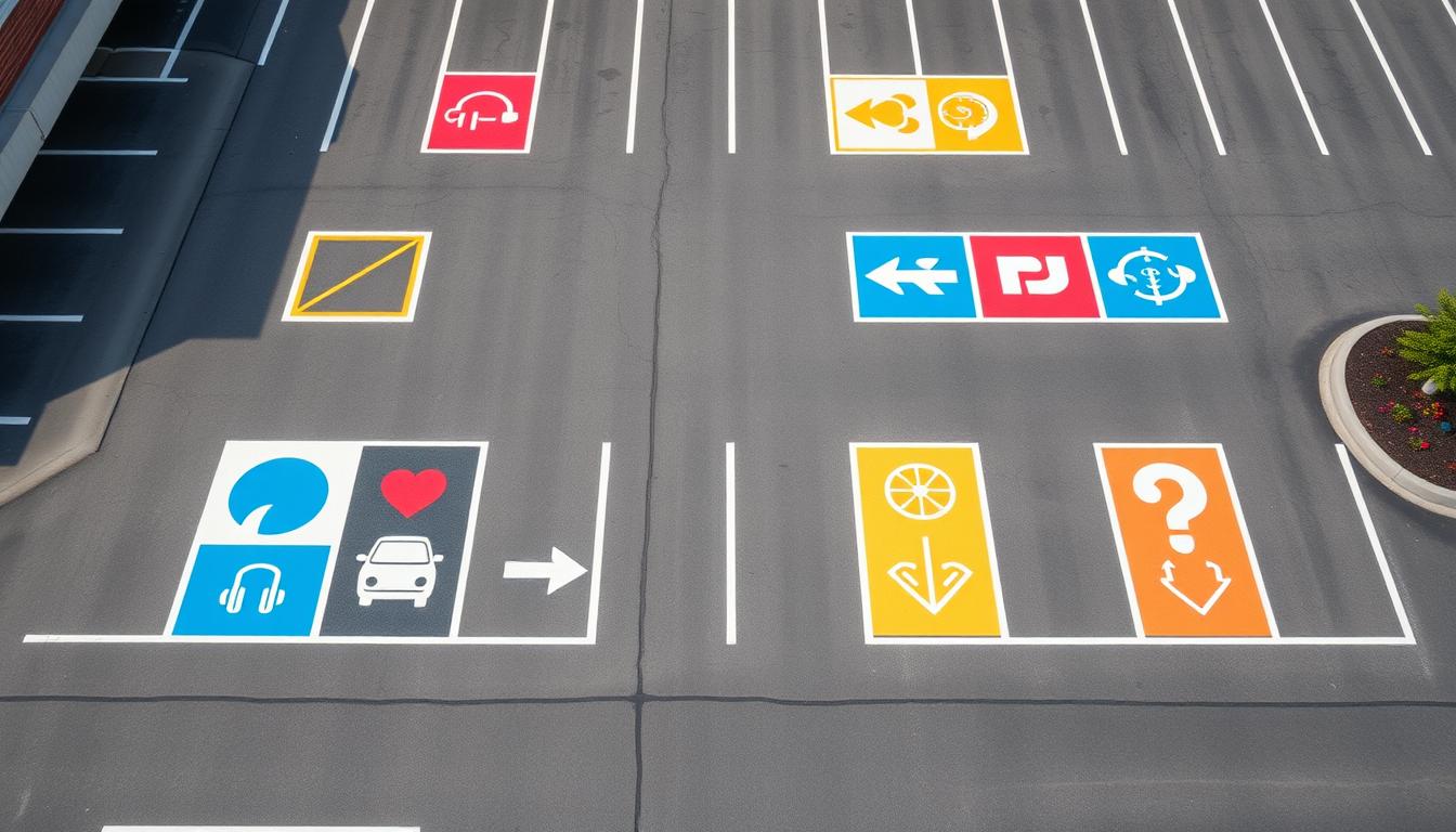 Custom markings for parking lots - Can Custom Markings or Logos Be Added During Striping?