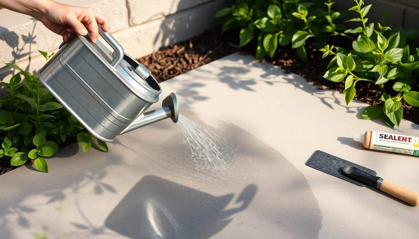 How do I maintain concrete after crack filling?