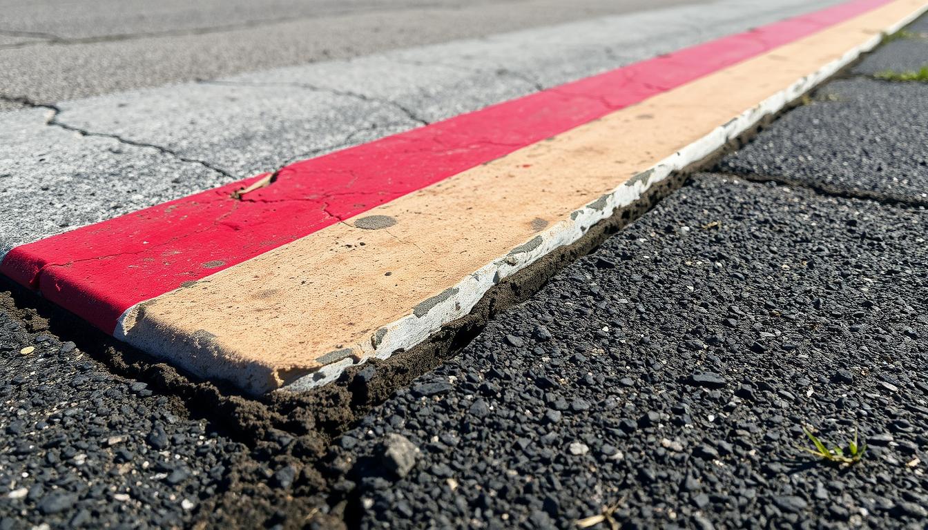 What causes parking lot stripes to fade over time?