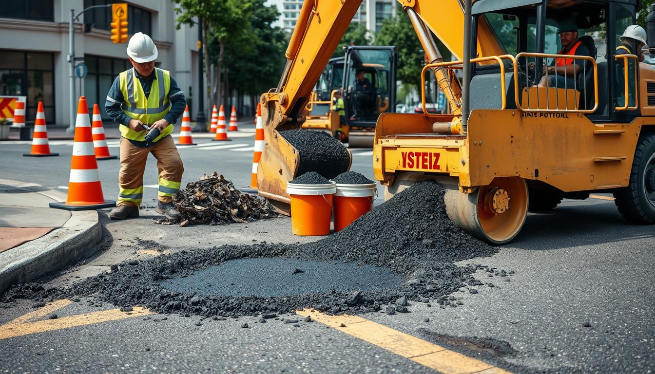 How are potholes repaired?