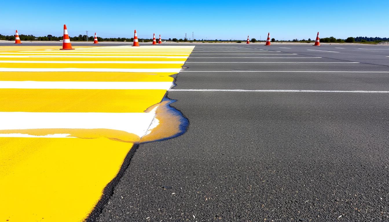 How long does parking lot paint take to dry?