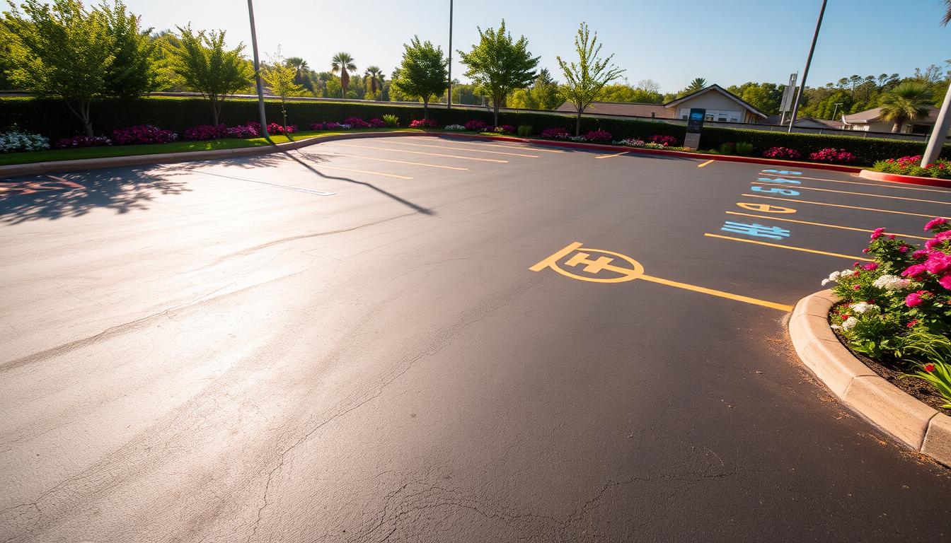 enhancing curb appeal with fresh paint - Why is Parking Lot Painting Important?