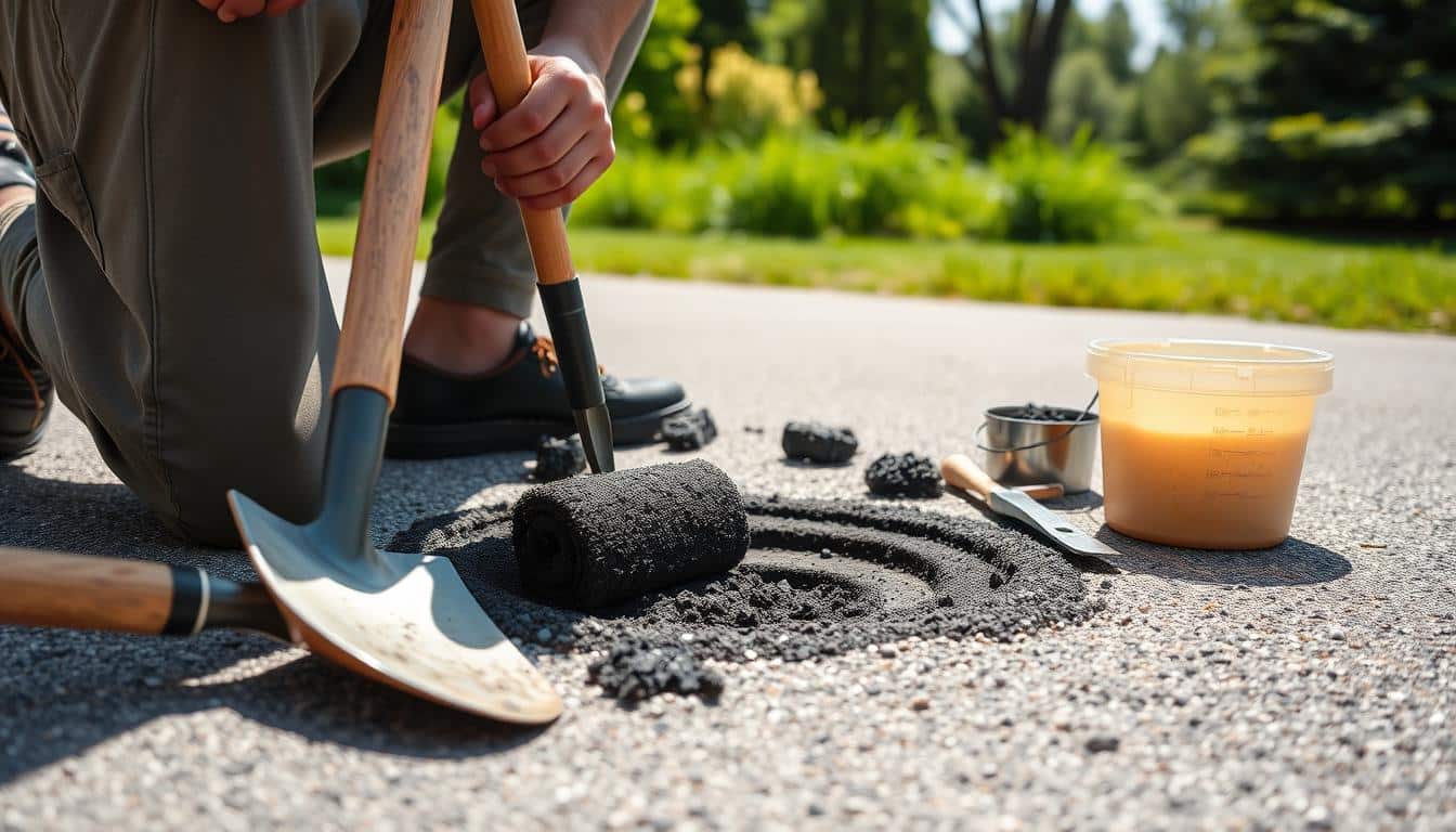 Can I fix small potholes myself?