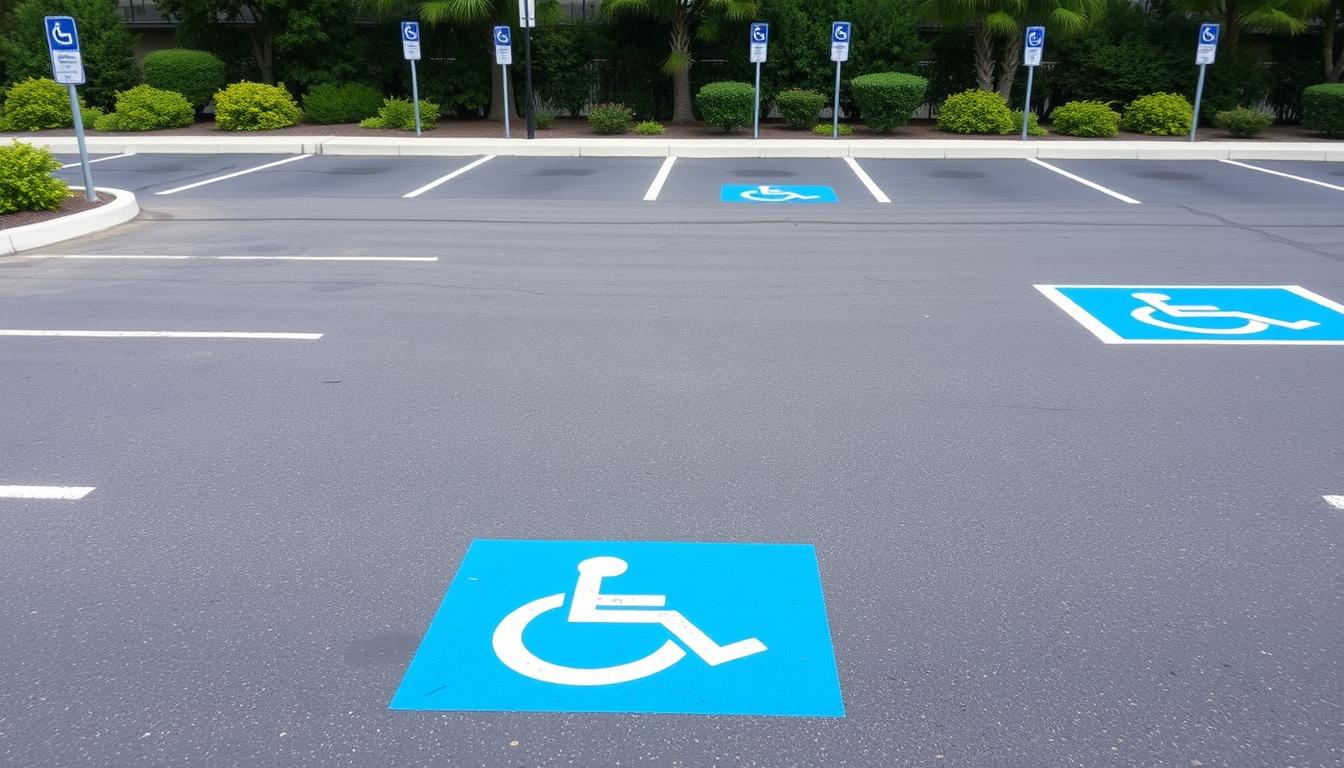 ADA accessible parking lot markings - Can Custom Markings or Logos Be Added During Striping?